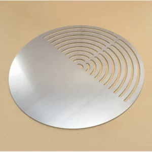 Plancha / Grille ronde en inox 304L, épaisseur 5 mm